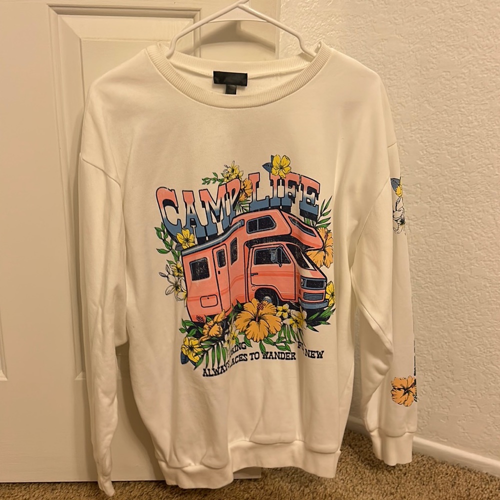 White Camp Life Crewneck Size M
